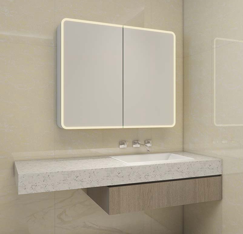 Two Doors Medicine Cabinet With Round Corners