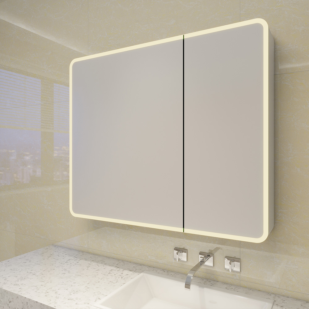 Two Doors Medicine Cabinet With Different Size