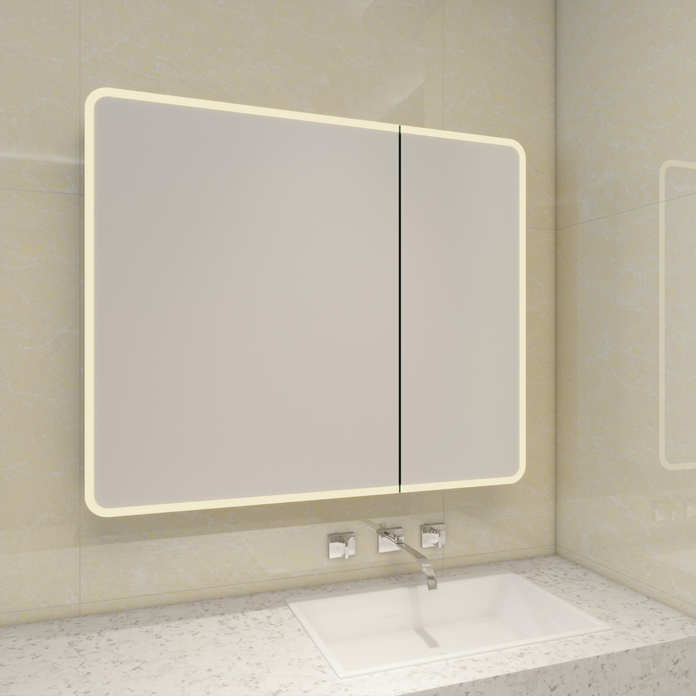 Two Doors Medicine Cabinet With Different Size
