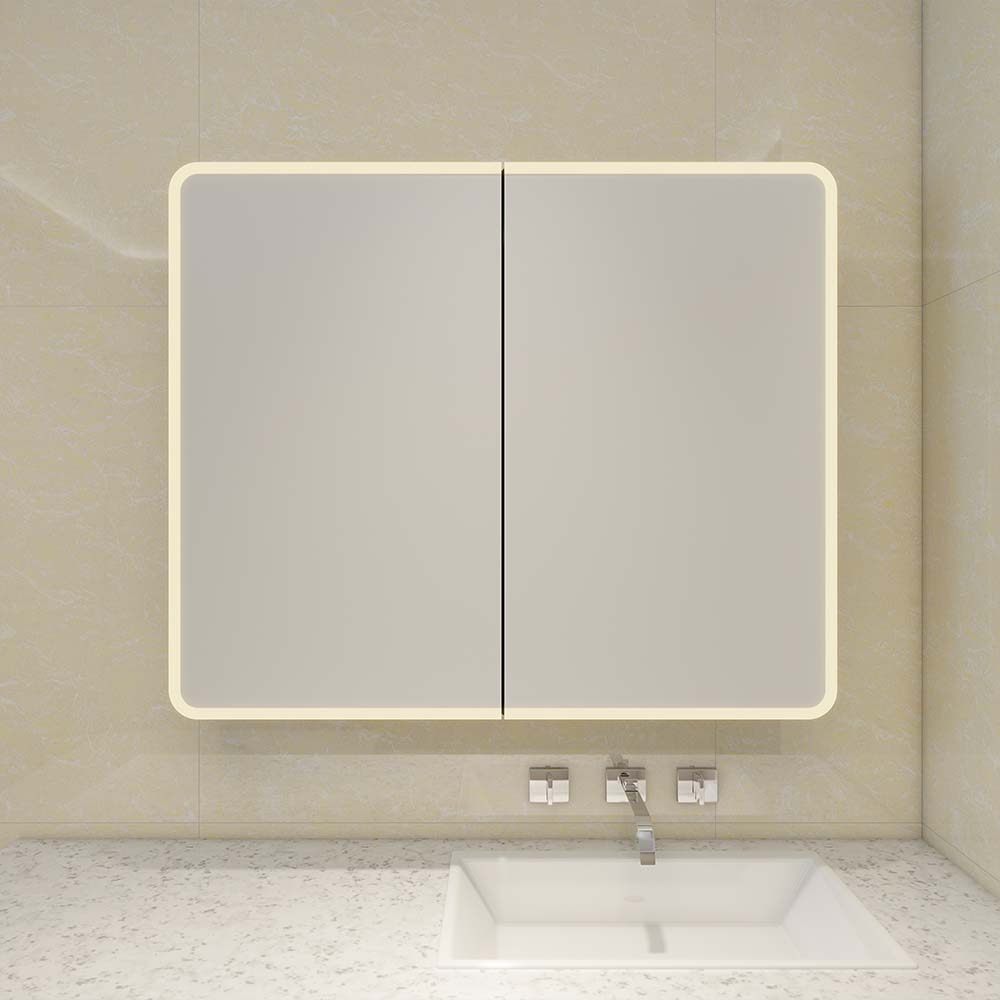 Two Doors Medicine Cabinet With Round Corners