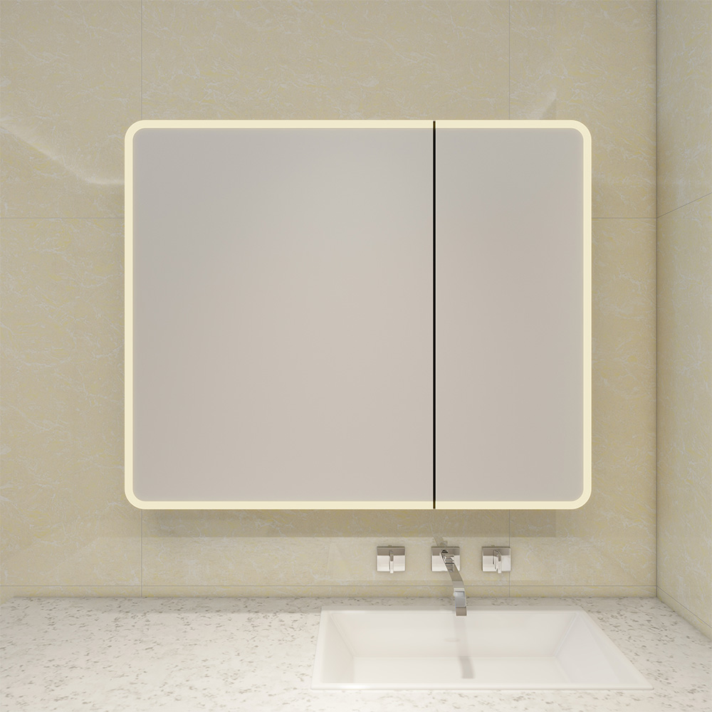 Two Doors Medicine Cabinet With Different Size