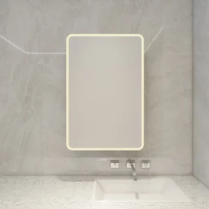 Lighted Mirror Cabinet With Round Corners