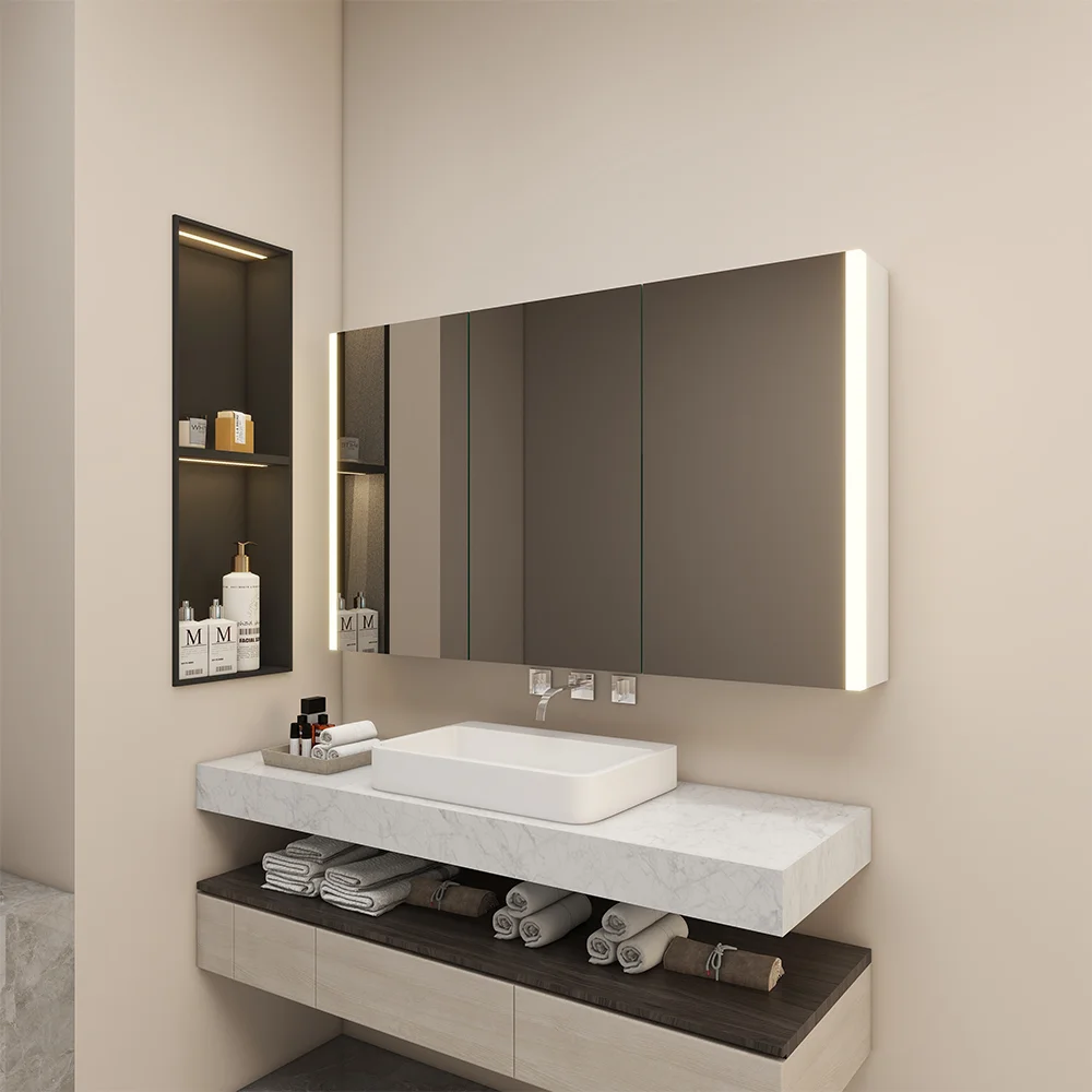 Why Choose a Large Mirrored Bathroom Cabinet with Integrated Lighting?