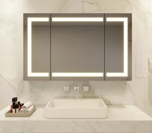 the 3 Doors LED Bathroom Mirror Cabinet