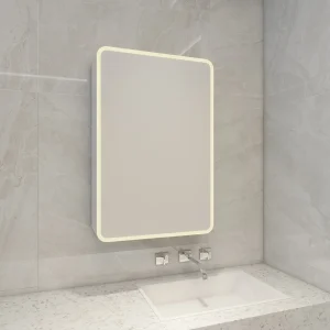 the Lighted Mirror Cabinet With Round Corners