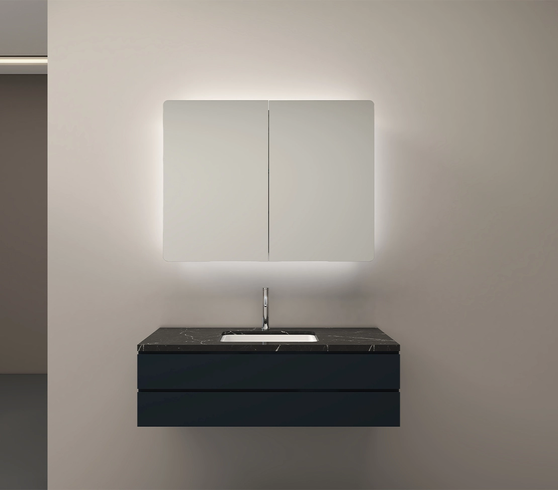 Halo Lighted Bathroom Medicine Cabinet 882-3