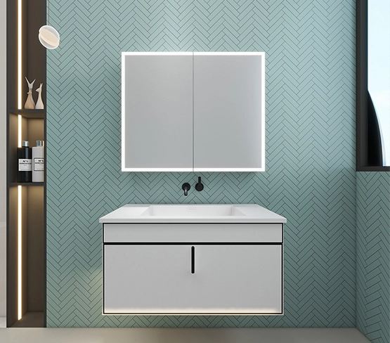 Two Doors Bathroom Mirror Cabinet 942-1