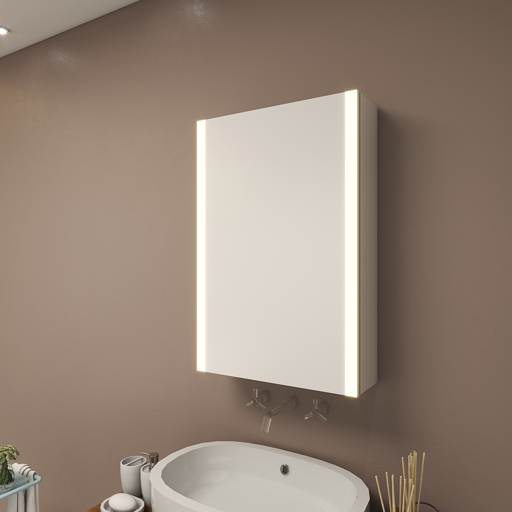 Compact Bathroom Mirror Cabinet with Single Door Design