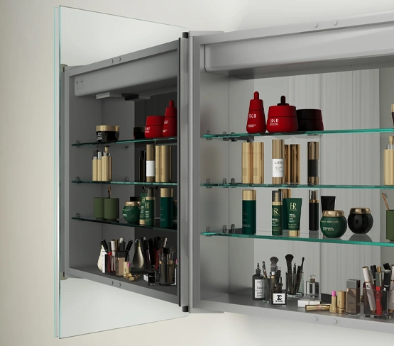 2 Doors Medicine Cabinet With Hidden Wires 872-4