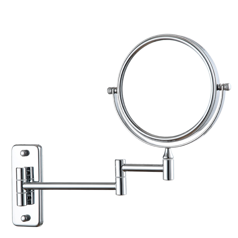 Lighted Wall Mounted Makeup Mirror with Magnification & Extendable Arm