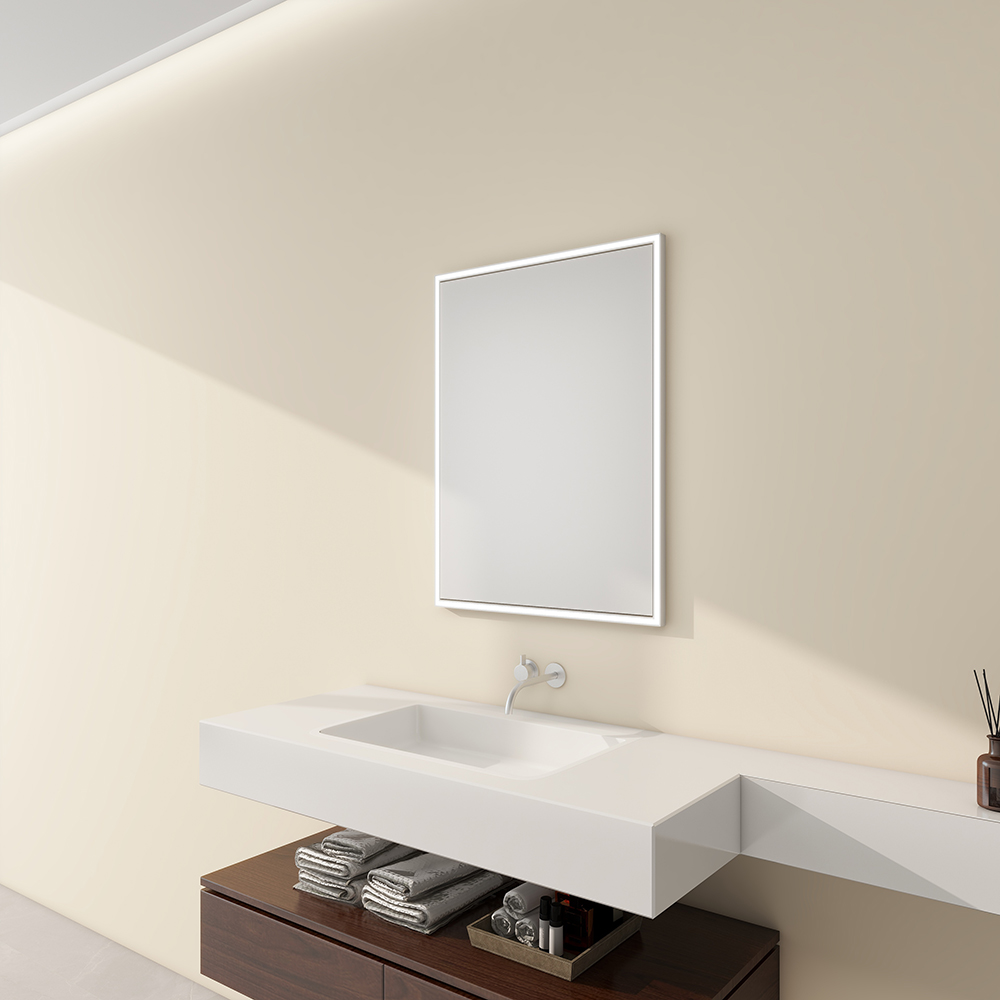 Recessed Mirror Cabinet with Smart Touch Controls and Defogging Function