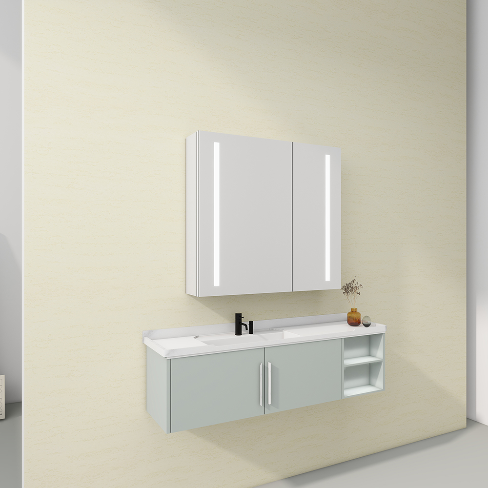 Recessed Double Door Illuminated Mirror Cabinet