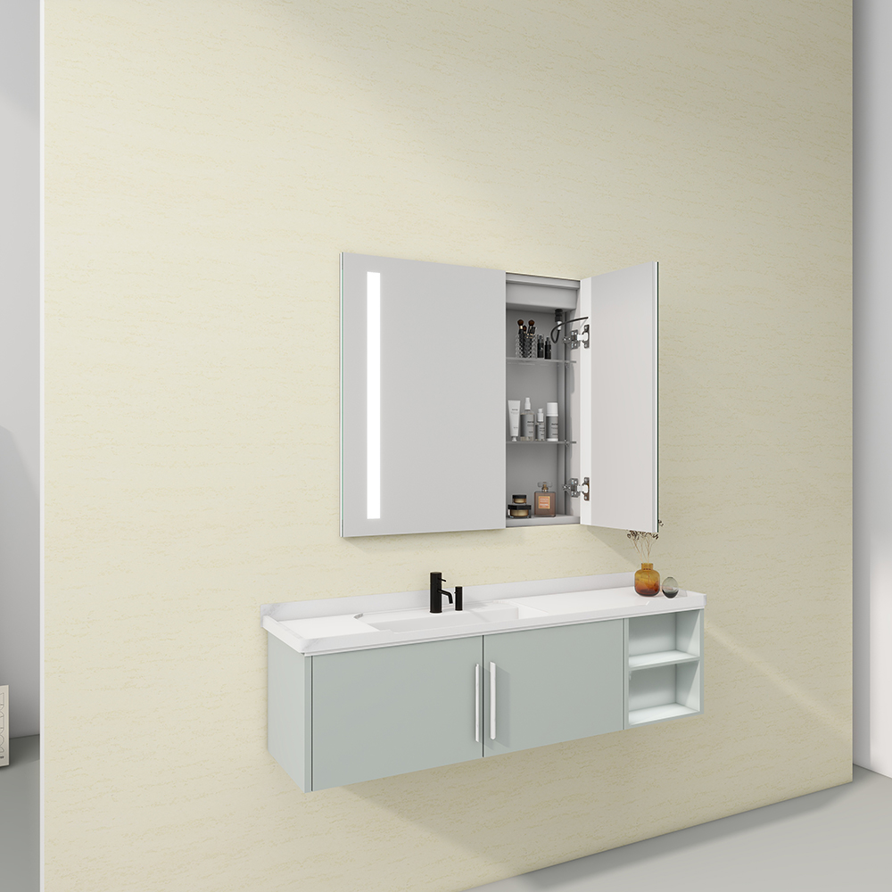 Recessed Double Door Illuminated Mirror Cabinet