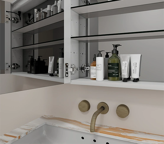 Double Doors Lighted Mirror cabinet 902-1