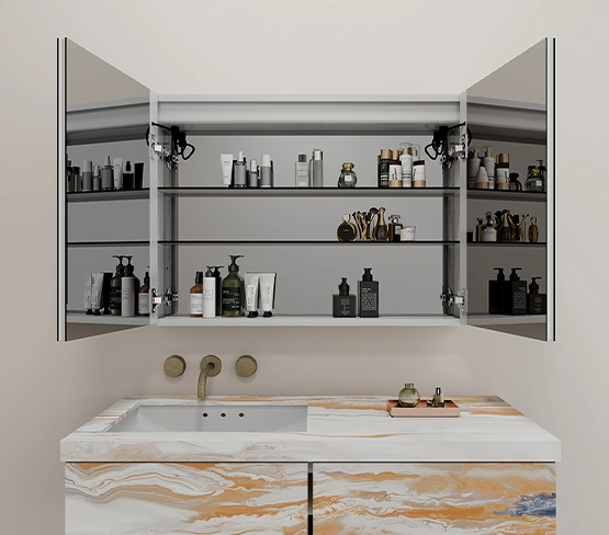 Double Doors Lighted Mirror cabinet 902-3