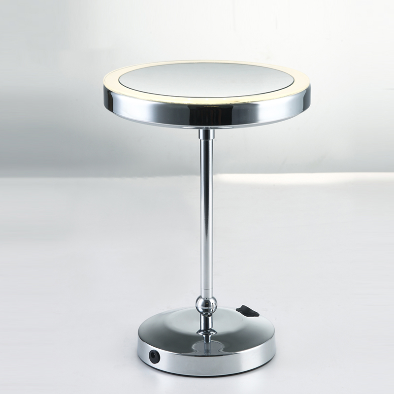 Round Countertop Lighted 10x Makeup Mirror