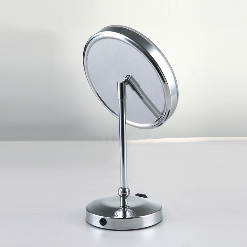 Round Countertop Lighted 10x Makeup Mirror