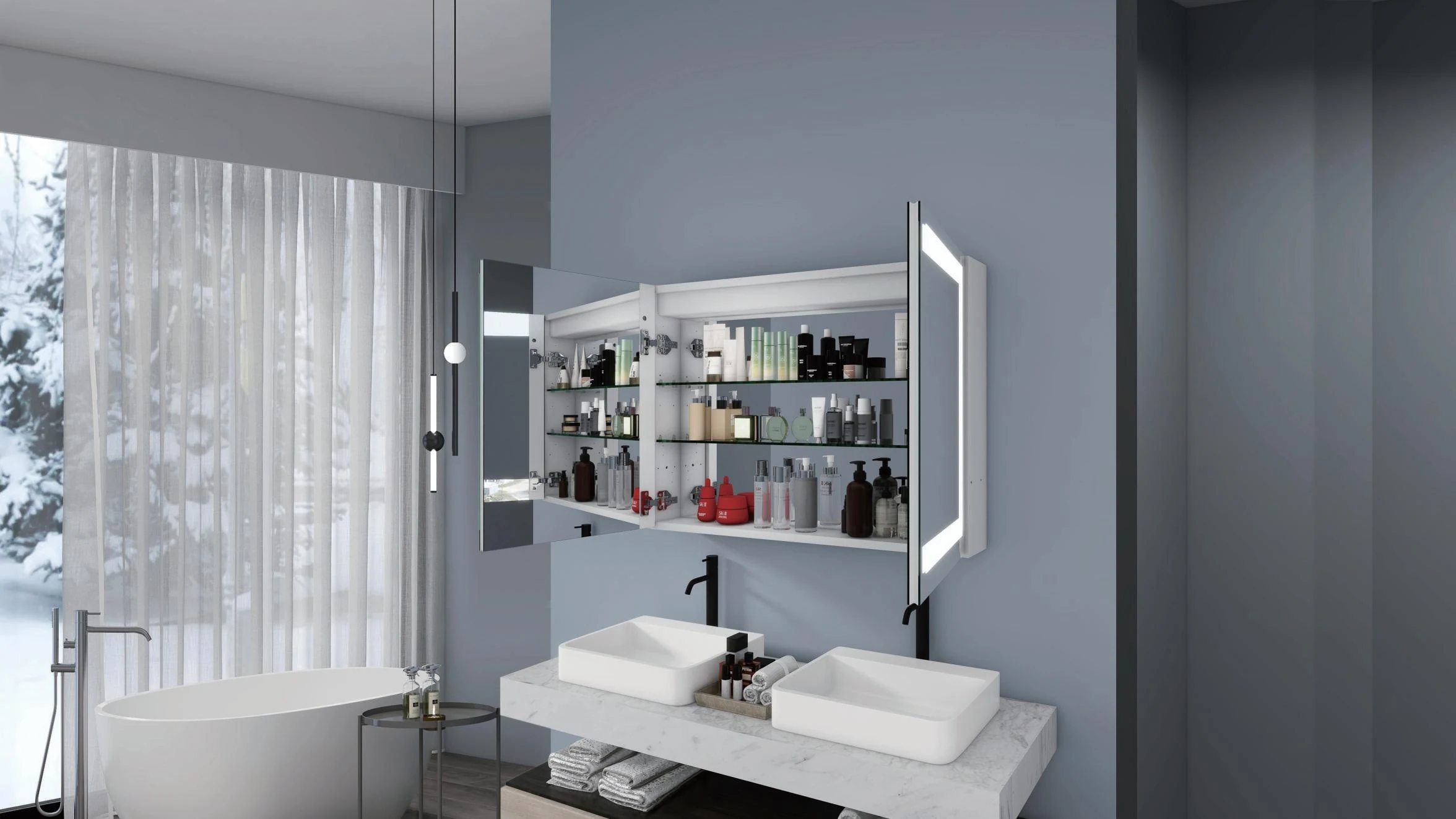 Built-In Outlet Bathroom Cabinets: Convenience for Modern Homes