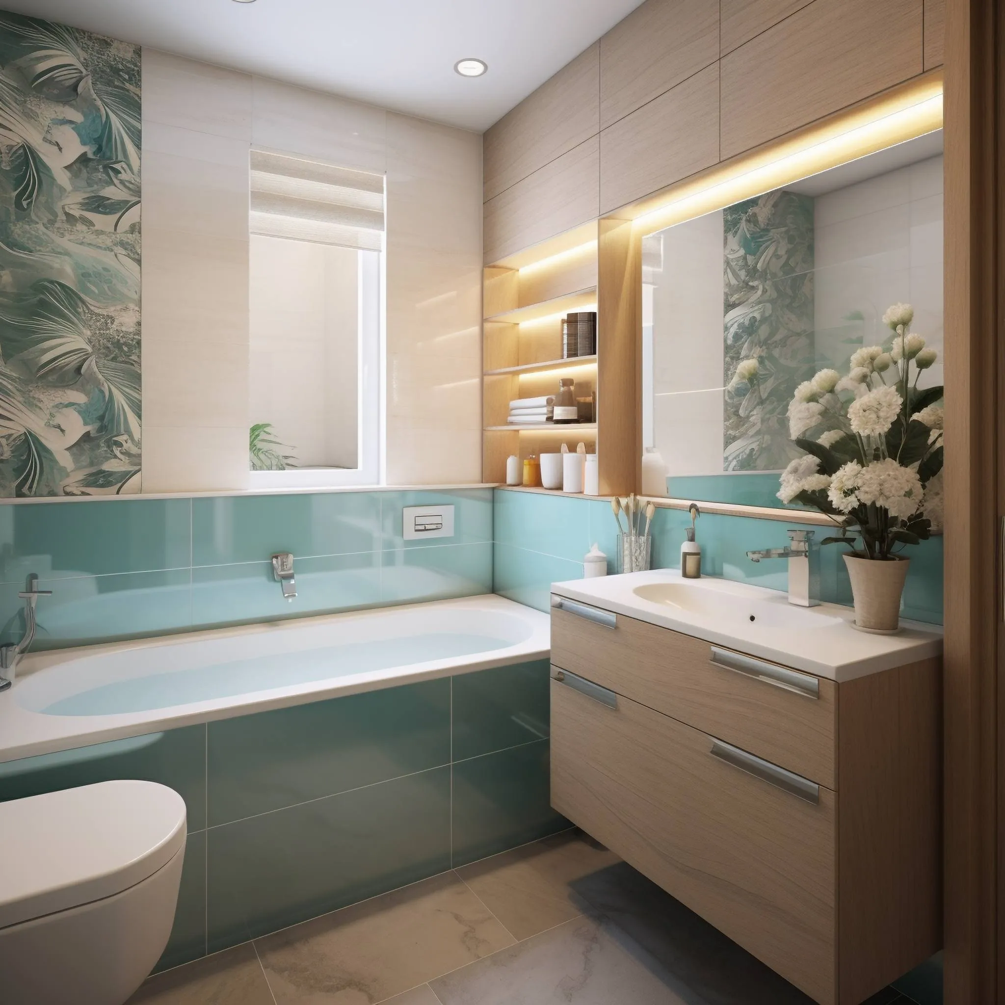small-bathroom-with-modern-style-decor-mirror-cabinet