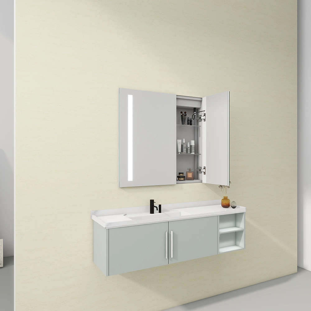 Recessed Double Door Illuminated Mirror Cabinet