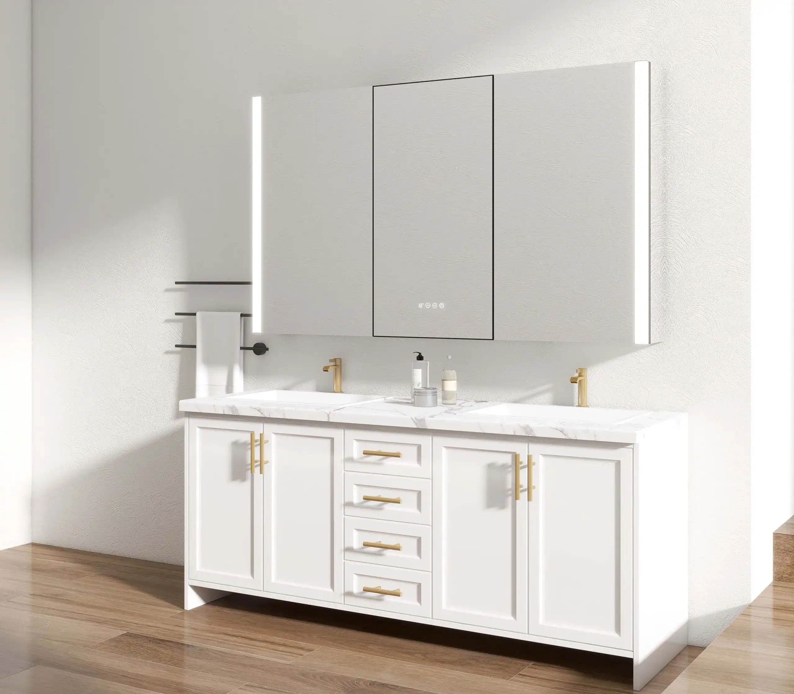 Smart Bathroom Medicine cabinet with Integrated Refrigerator 743 2