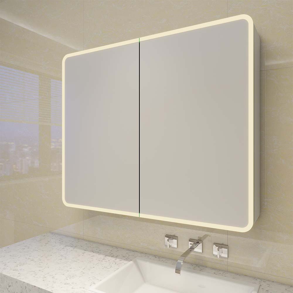 Two Doors Medicine Cabinet With Round Corners