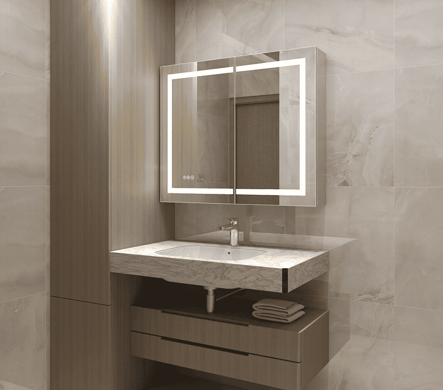 LED bathroom mirror cabinet EMI.932