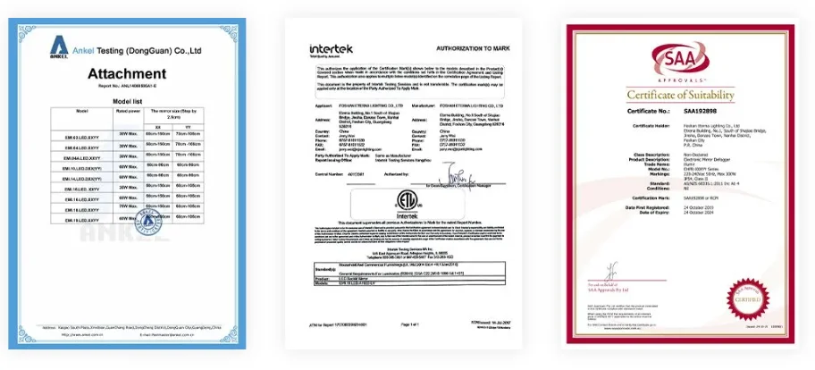 Eternamir Bath wall-mounted cabinet carries full international certifications