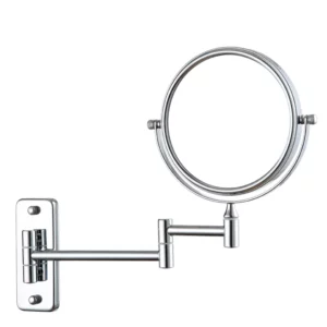 Lighted Wall Mounted Makeup Mirror with Magnification & Extendable Arm 1
