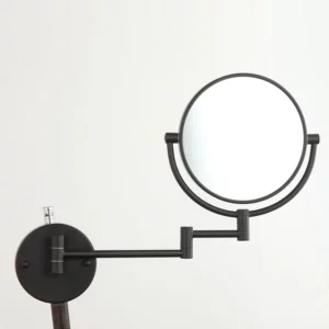 Lighted Wall Mounted Makeup Mirror with Magnification & Extendable Arm 2